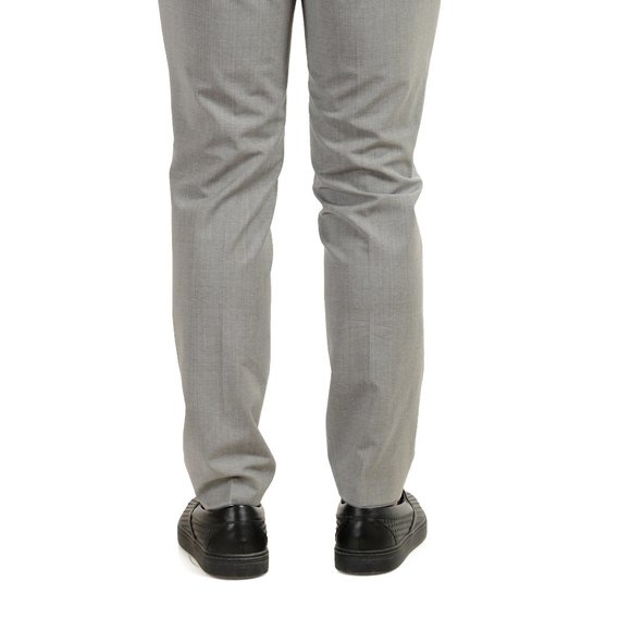 Hugo Boss Men's "Hesten194" Gray Wool Dress Pants - Picture 4 of 6